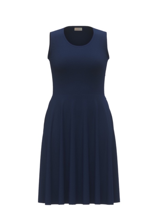 LuLaRoe Dresses & Skirts - LuLaRoe Nicki Navy Sleeveless Fit-and-Flare Dress
